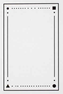 Simple geometric patterns on blank background