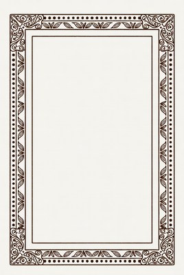 Decorative border design with floral patterns