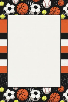 Sports-themed blank template design