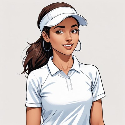 Smiling woman in sports attire