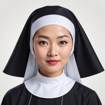 Nun in traditional attire
