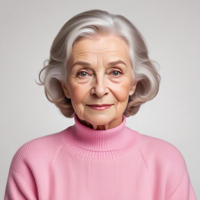 Senior woman in soft sweater