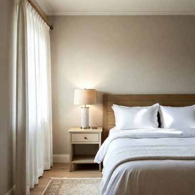 Cozy bedroom with natural light