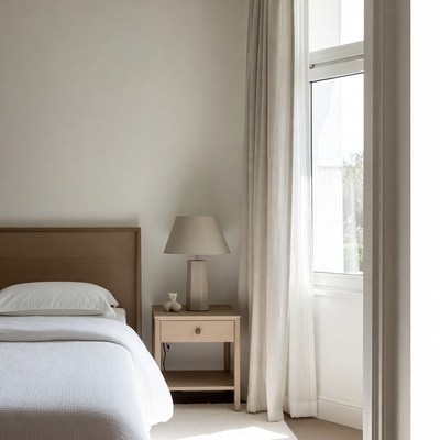 Cozy bedroom with natural light