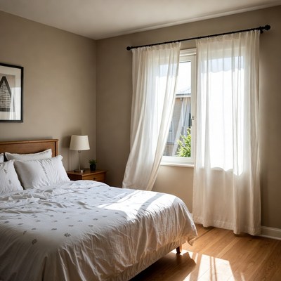 Bright and cozy bedroom space