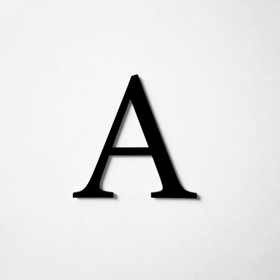 Bold letter a on white background