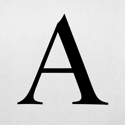 Bold letter a on white background