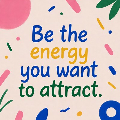 Positive energy motivational quote design