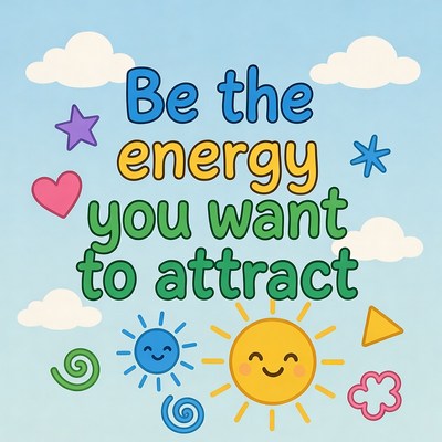 Inspiring energy attraction quote design