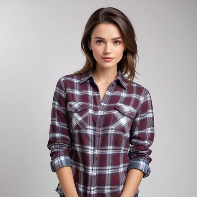 Modern style with plaid shirt look