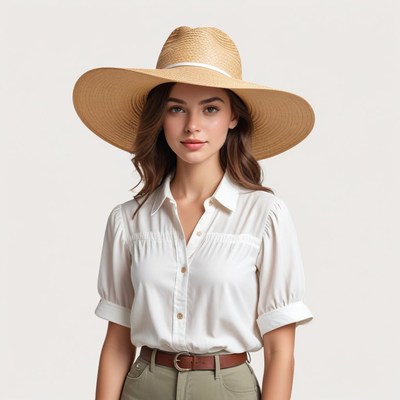 Stylish woman in summer attire