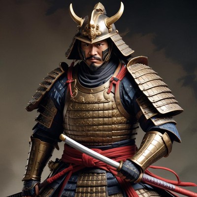 Warrior in traditional armor