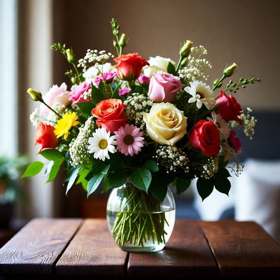 Beautiful bouquet of fresh flowers