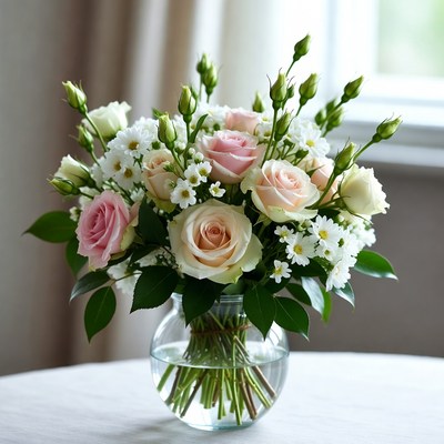 Elegant flower bouquet in a vase