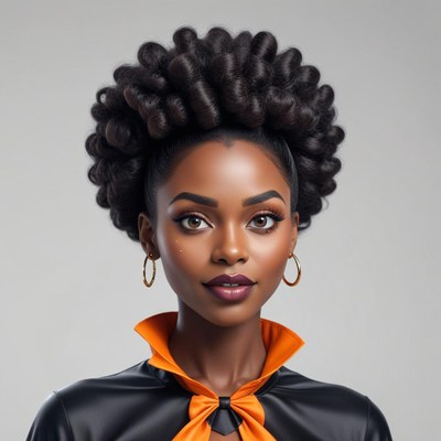Stylish hair with bold accessories