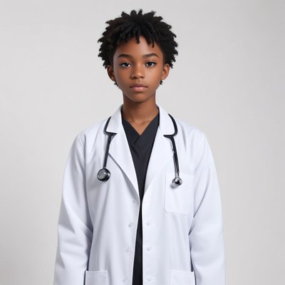 Young doctor in professional attire