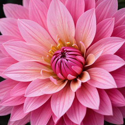Pink water lily in bloom
