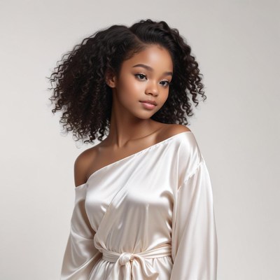 Elegant portrait of a young model