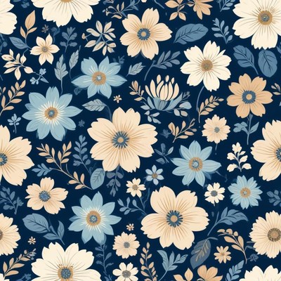 Floral pattern on a dark background