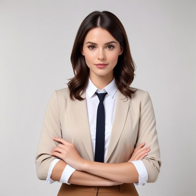 Confident businesswoman in professional attire
