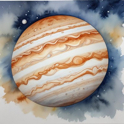 Beautiful depiction of jupiter in space