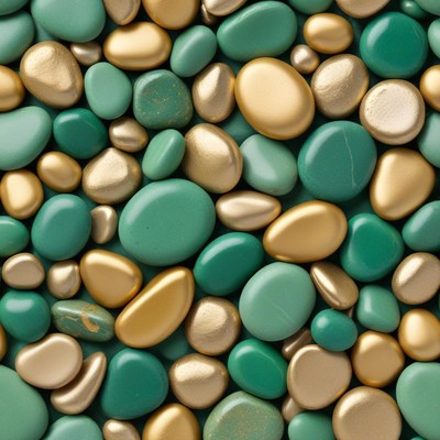 Colorful stones in various shapes