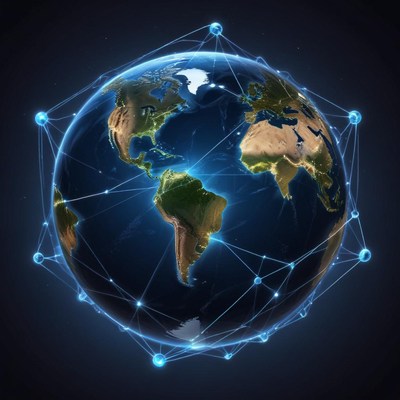 Global network connection illustration