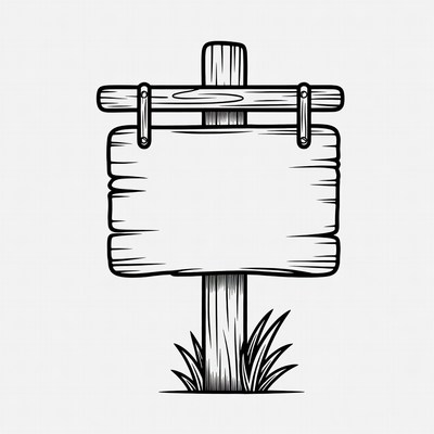 Blank wooden sign post design