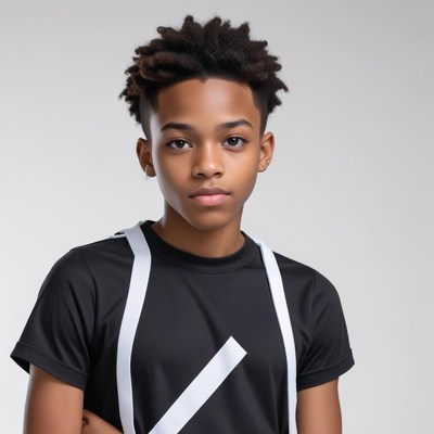 Young model posing in urban style