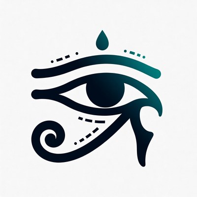Egyptian eye symbol with intricate design