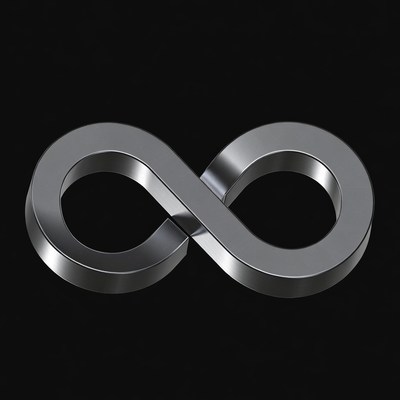 Elegant metal infinity symbol design
