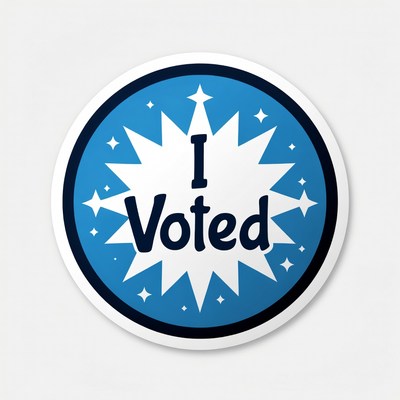 Voter sticker design shows participation