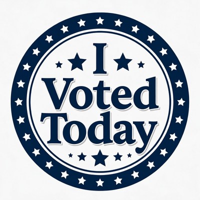 Voter sticker for election day