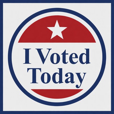 Voter sticker from election day