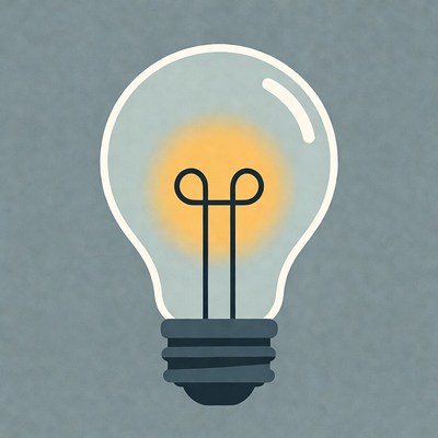 Bright light bulb illustration design