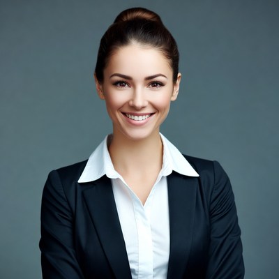 Professional woman smiling confidently