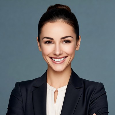 Smiling woman in business attire