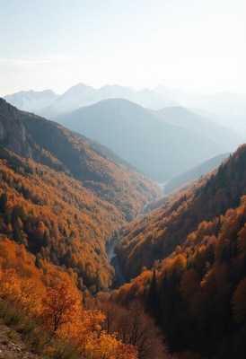 Autumn in the mountain valley