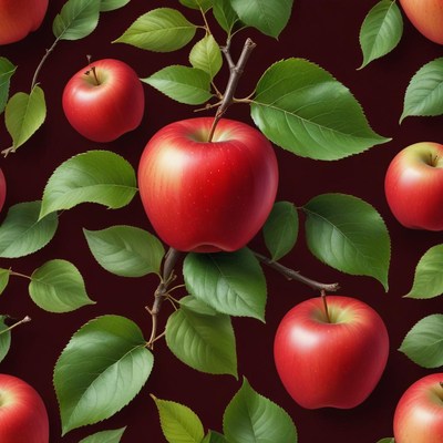 Fresh red apples on dark background
