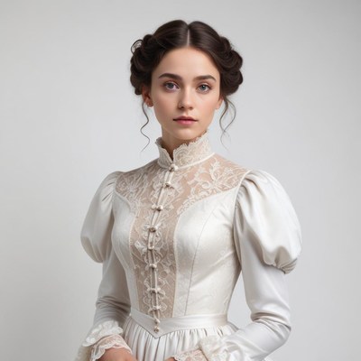 Elegant vintage dress portrait