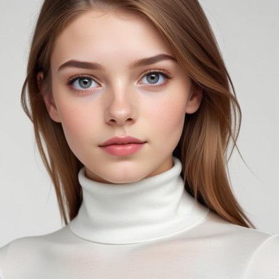 Portrait of a young woman with striking eyes