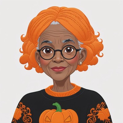 Warm autumn vibes with happy elder