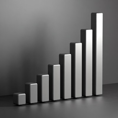 Growth chart in metallic design