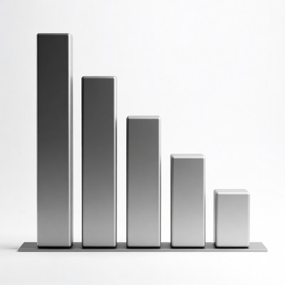Bar chart showing increasing growth rates