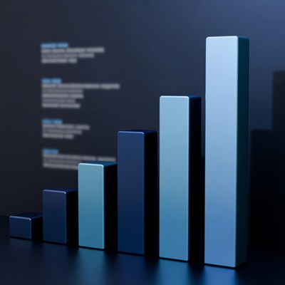 Data growth on blue bars