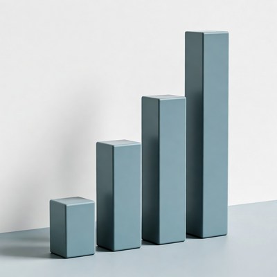 Growth in geometric shapes displayed