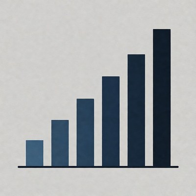 Bar chart showing growth trend over time