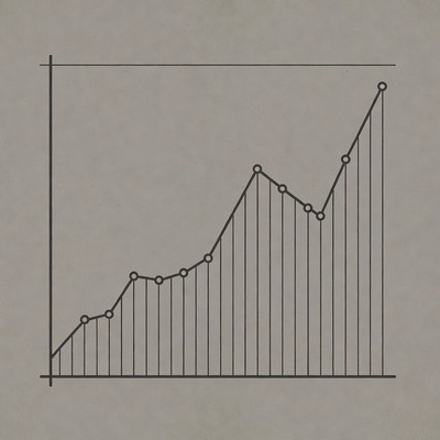 Line graph showing upward trend in data