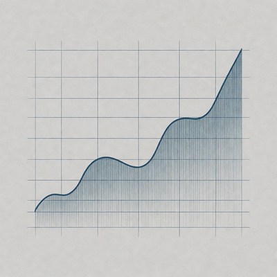 Rising trends on a line chart