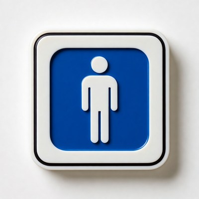 Restroom sign for men